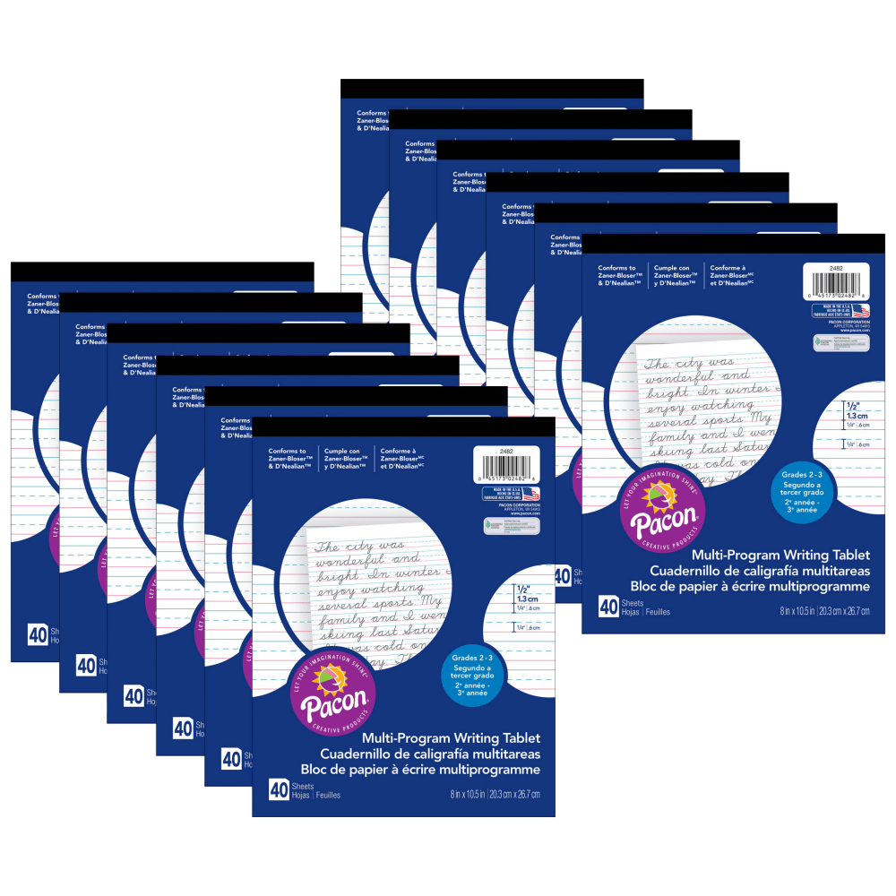 Pacon® Multi-Program Vertical Handwriting Tablets, 1/2"