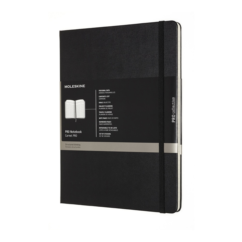 Moleskine PRO Notebook, 7-1/2" x 10", Ruled, 192