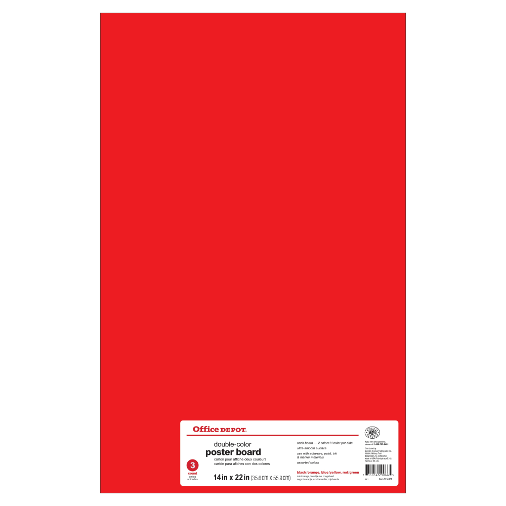 Office Depot® Brand Dual Color Poster Board, 14"