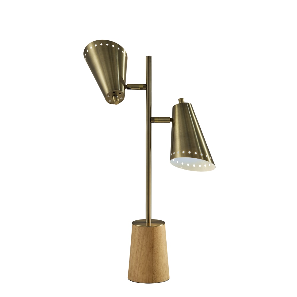 Adesso Josephine Desk Lamp, Antique Brass
