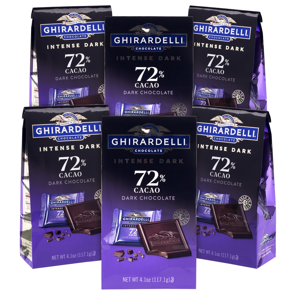 Ghirardelli Dark Chocolate 72% Intense Dark Squares, 4.1