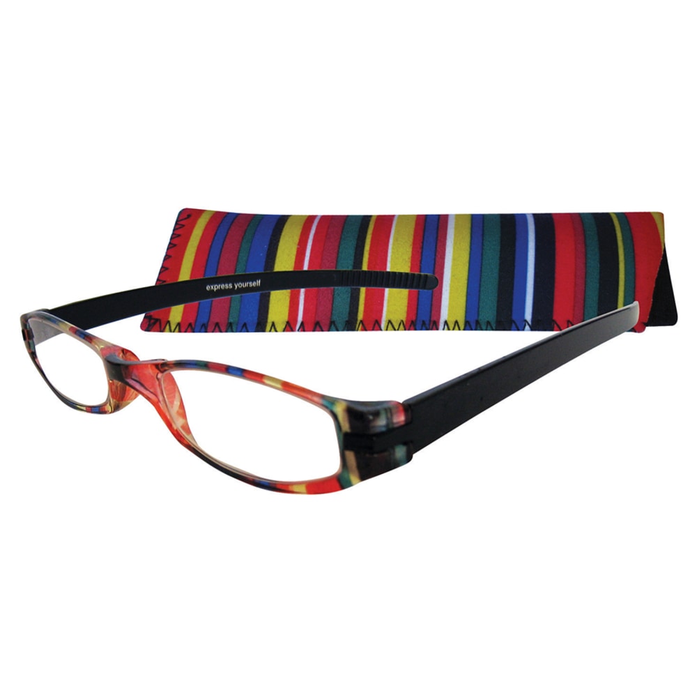 Zoom Eyeworks Reading Eyewear, Expressions Neoprene Multi-Stripe,