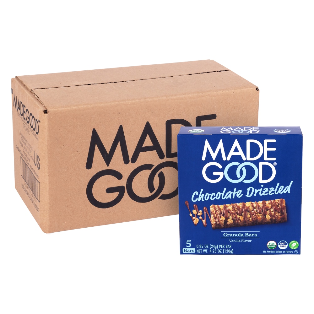 Made Good Madegood Chocolate Drizzled Granola Bars, Vanilla,