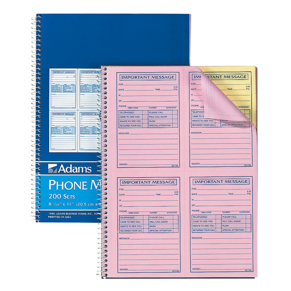 Adams® "Important Message" Book, Book Of 200 Messages