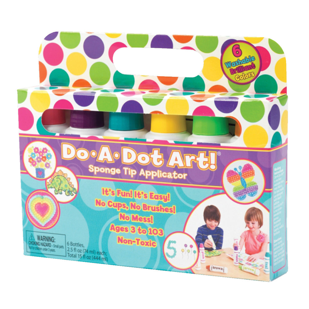 Do-A-Dot Art!™ Washable Brilliant Sponge Tip Markers, 6