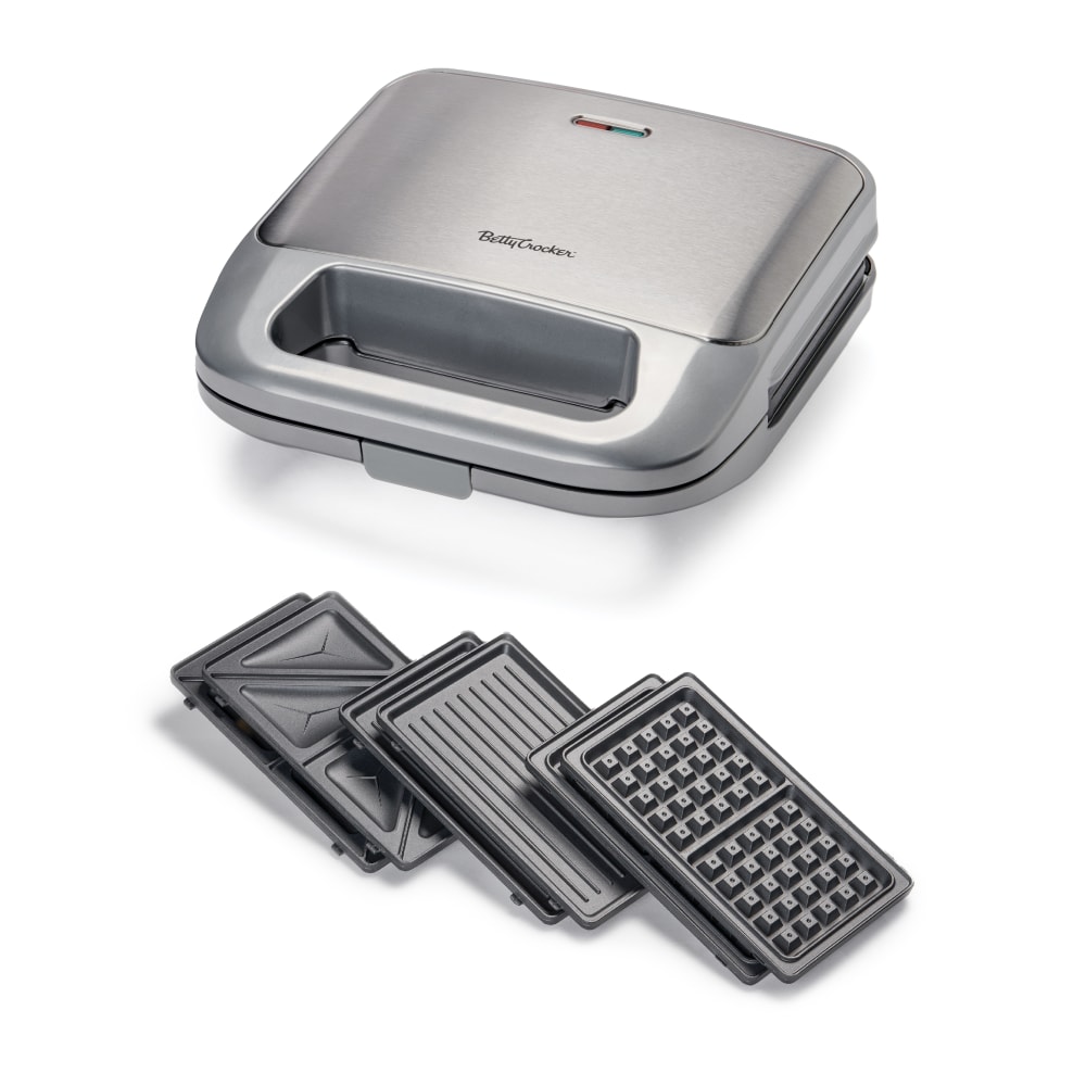 Betty Crocker 3-in-1 Indoor Grill, Sandwich & Waffle