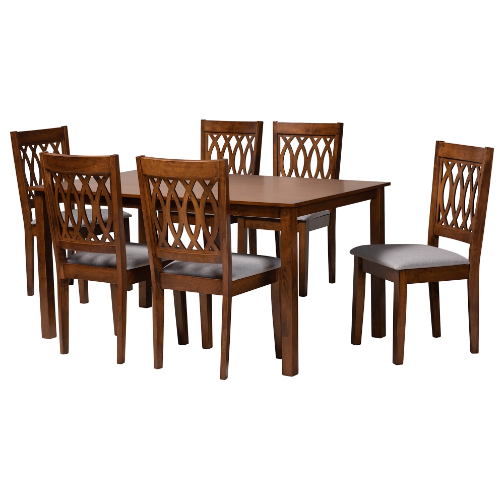 Baxton Studio Florencia Modern 7-Piece Dining Set, 29-3/16”H