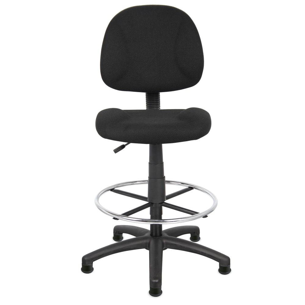 Boss Office Products Fabric Ergonomic Drafting Stool With