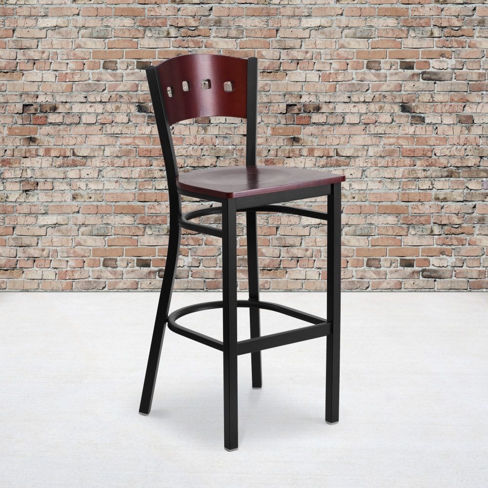 Flash Furniture Decorative Metal Restaurant Barstool With 4