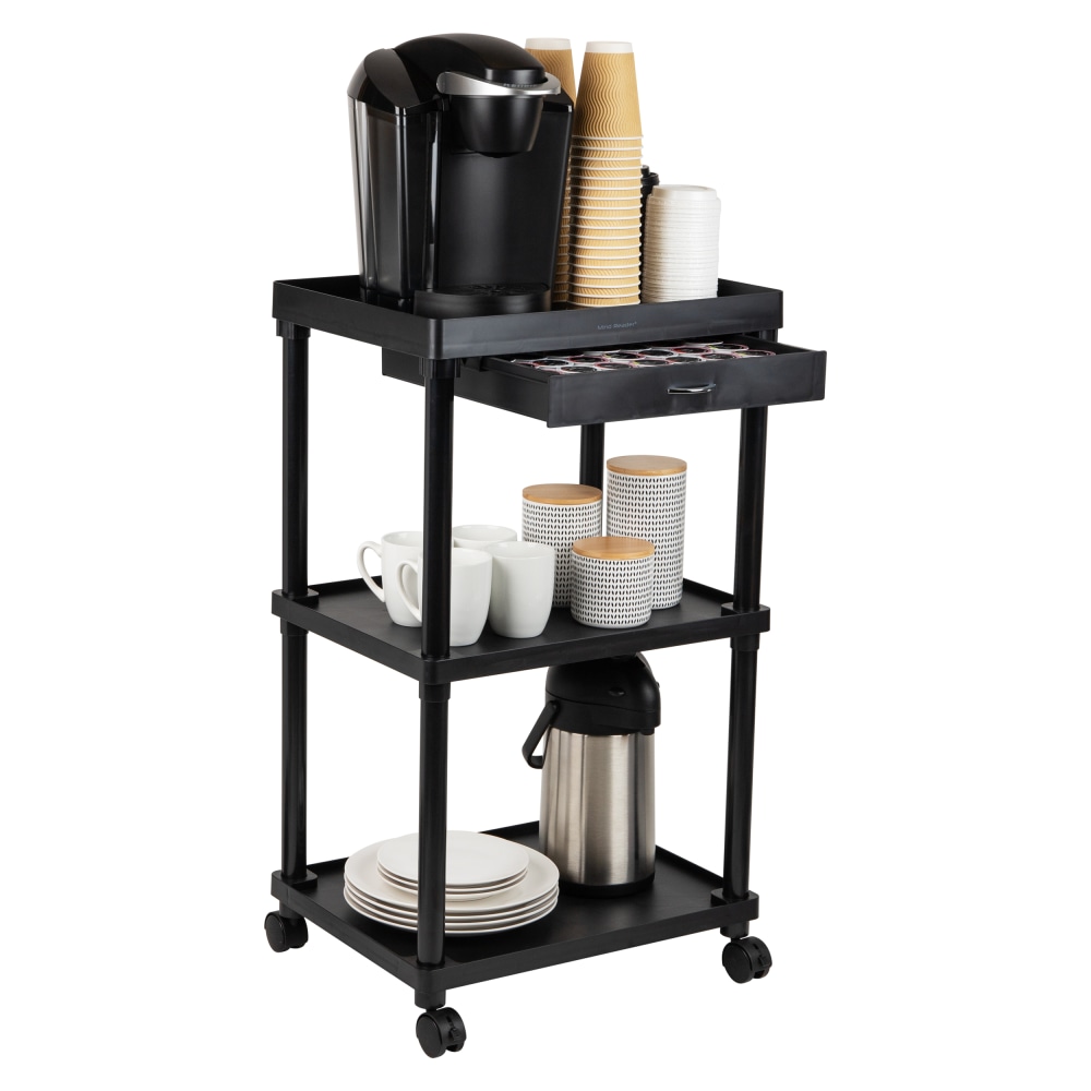 Mind Reader 3-Shelf Printer Cart, 34-1/2"H x 15"W
