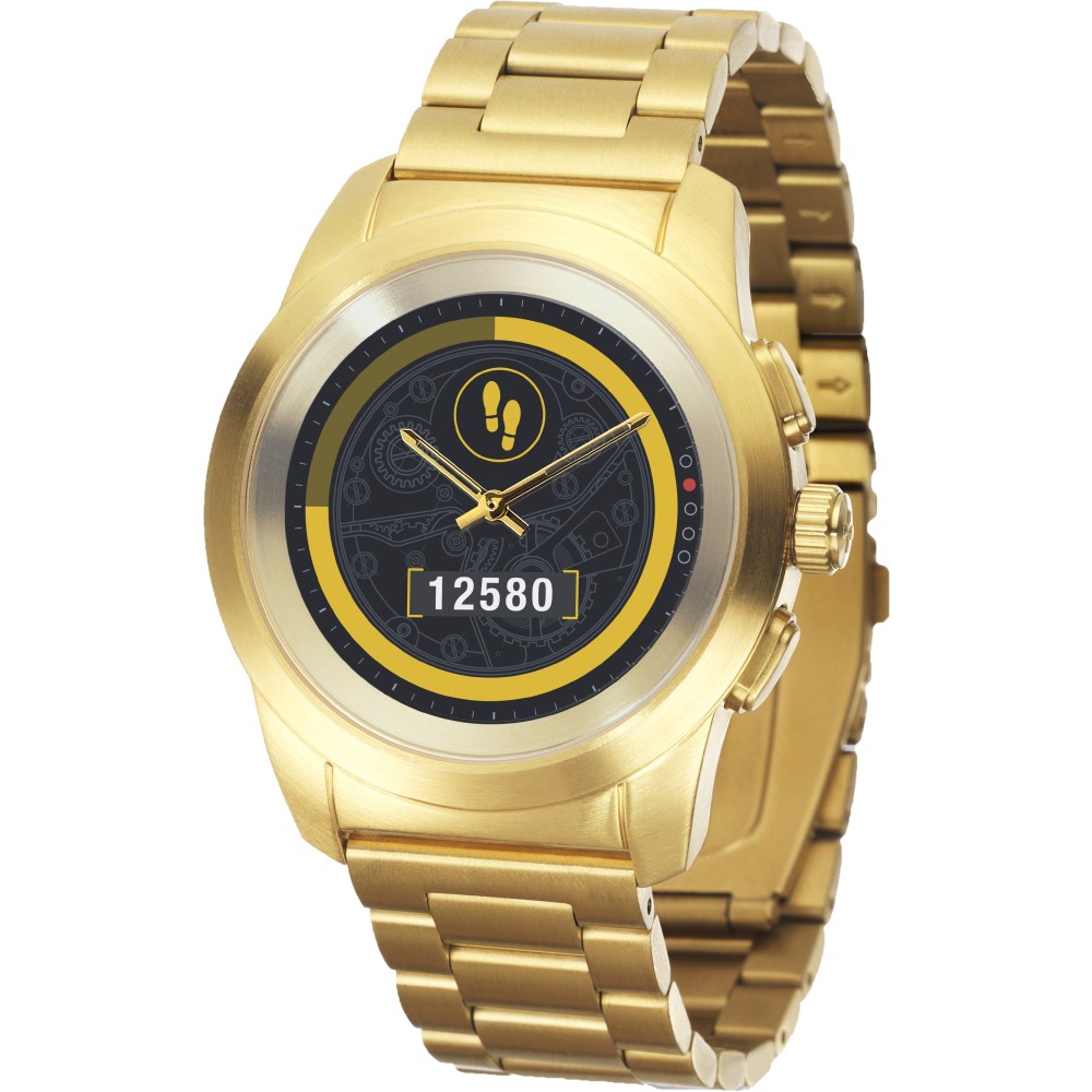 MyKronoz ZeTime Elite Hybrid Smartwatch, Regular, Yellow Gold,