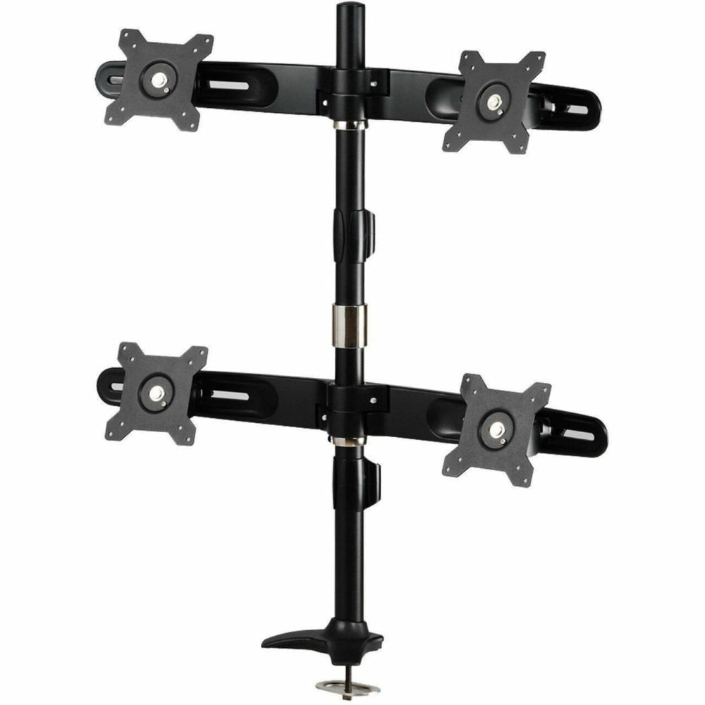 Amer Mounts Quad Monitor Grommet Mount Supports Flat