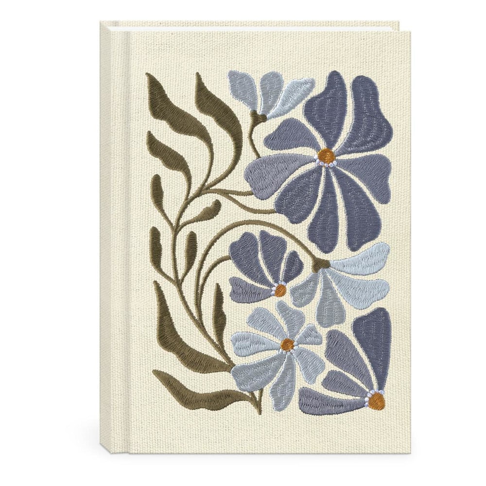 Lady Jayne Embroidered Canvas Hardcover Journal, 6" x