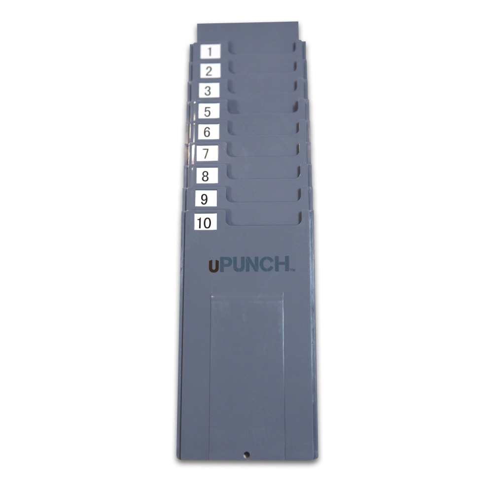 uPunch HNTCR10 Expandable Adjustable Time Card Rack, 10