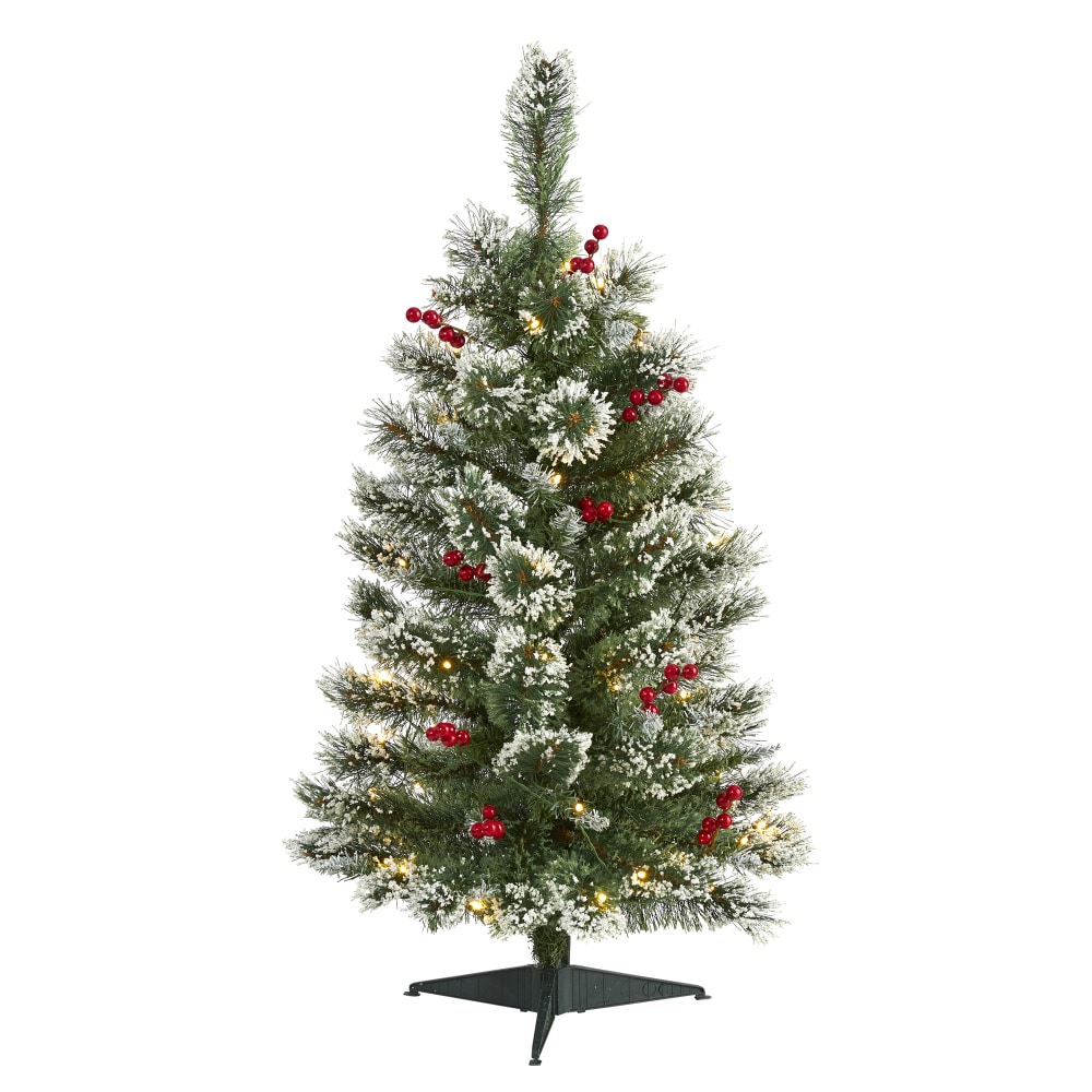 Nearly Natural Frosted Swiss Pine Artificial Christmas Tree,