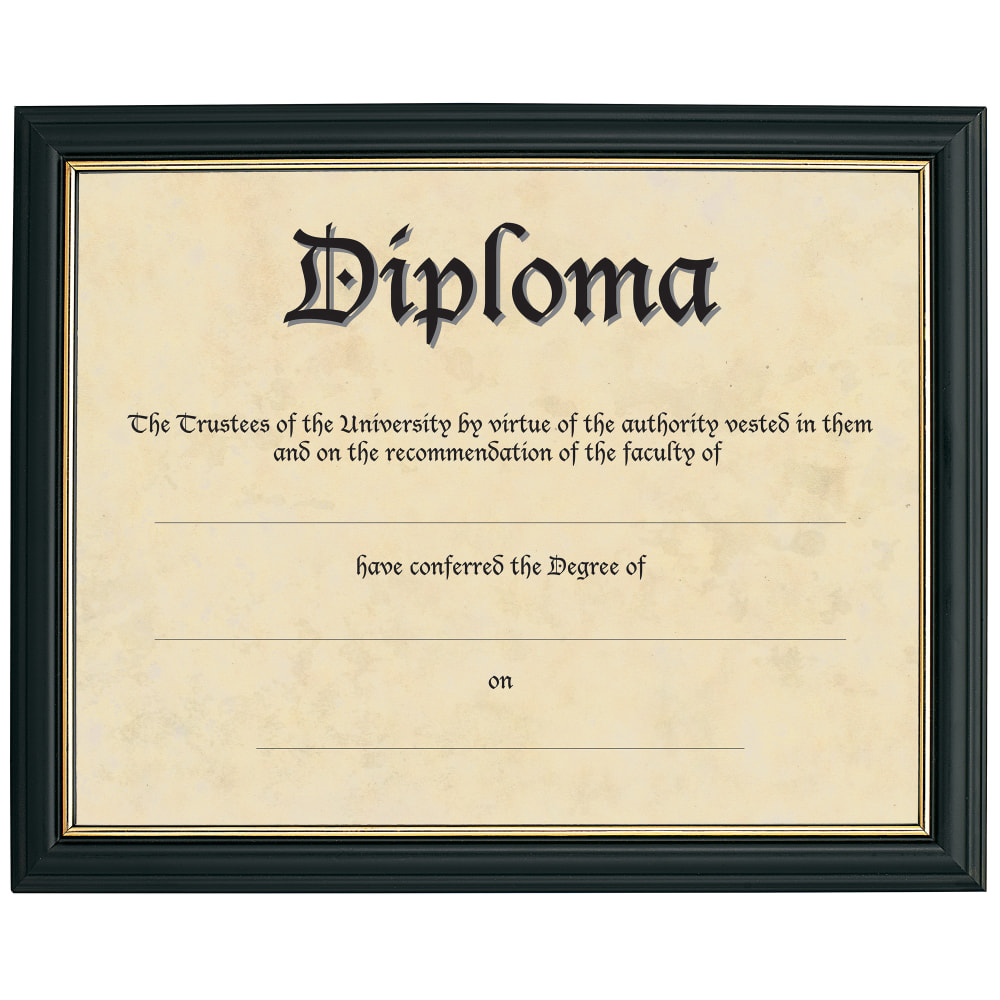 Deluxe Document Frame, 8 1/2" x 11", Black