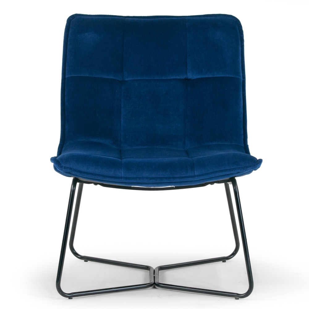 Glamour Home Aurele Velvet Fabric Accent Chair With