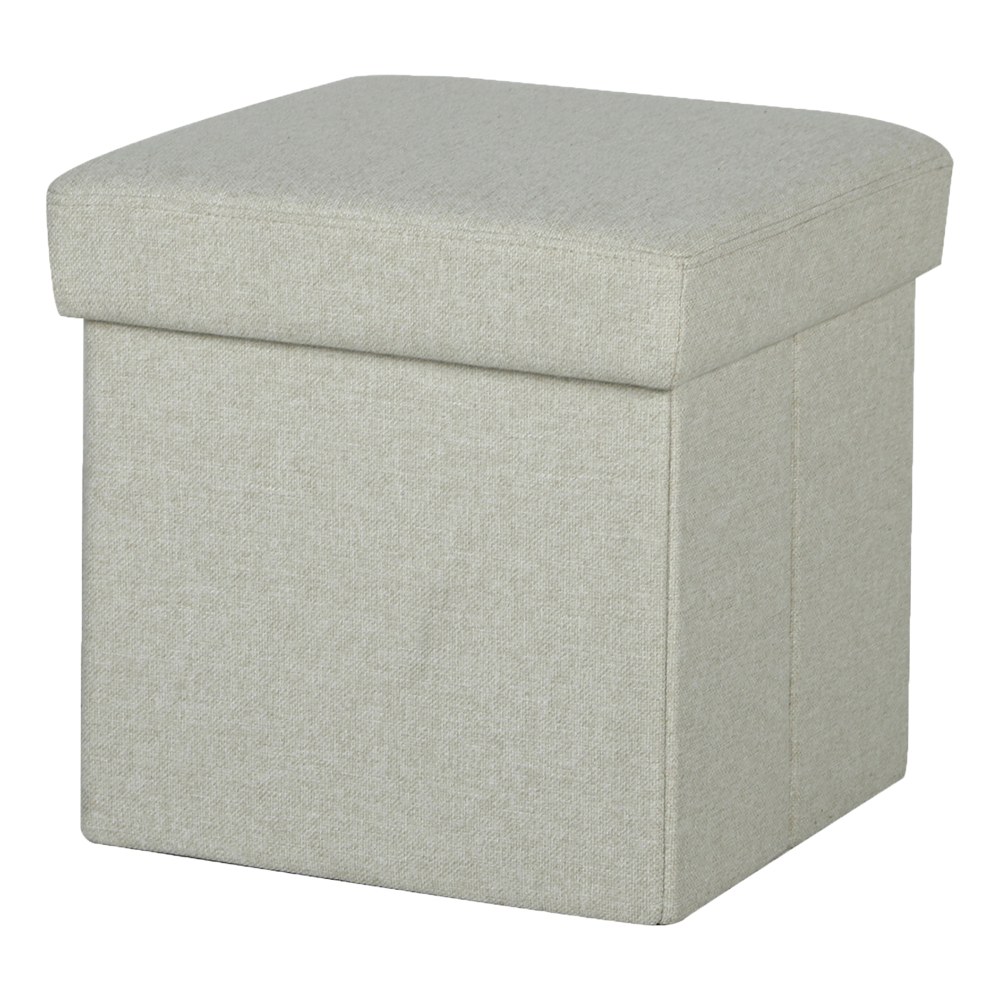 Realspace® Folding Cube Storage Footrest Ottoman Seat, 16"H