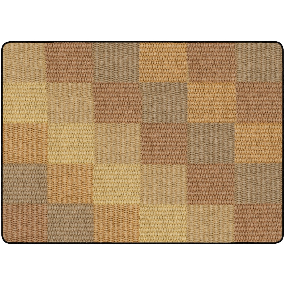 Flagship Carpets Basketweave Blocks Classroom Rug, 6&#x27; x