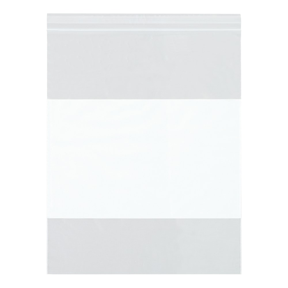 Partners Brand 4 Mil White Block Reclosable Poly