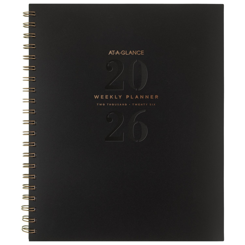 AT-A-GLANCE® Signature Lite 2026 Weekly Monthly Planner, Black,