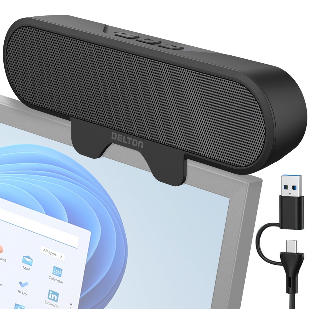 Delton P150 Clip-On 10-Watt USB-A Computer Speaker