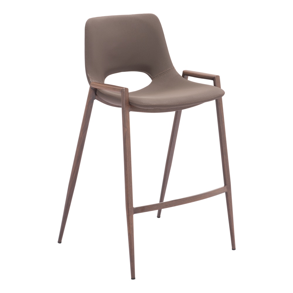 Zuo Desi Counter-Height Stools, Brown/Walnut, Set Of 2