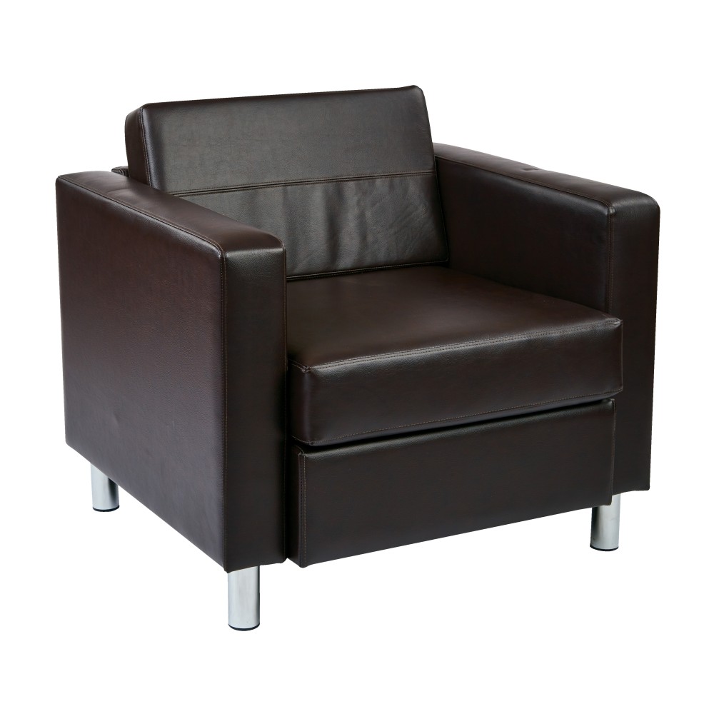 Ave Six Pacific Arm Chair, Espresso/Chrome