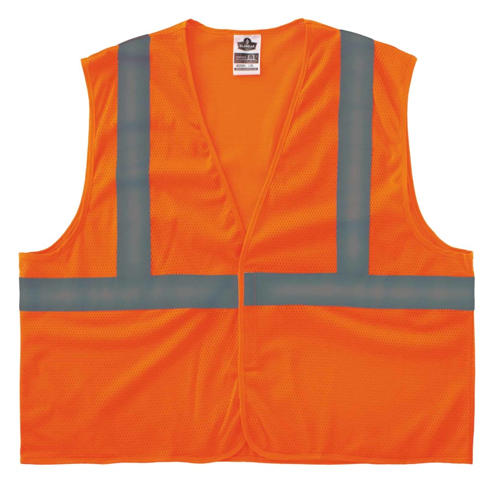 Ergodyne GloWear 8205HL-ECO Polyester Hi-Vis Vest, 4XL/5XL, 100%