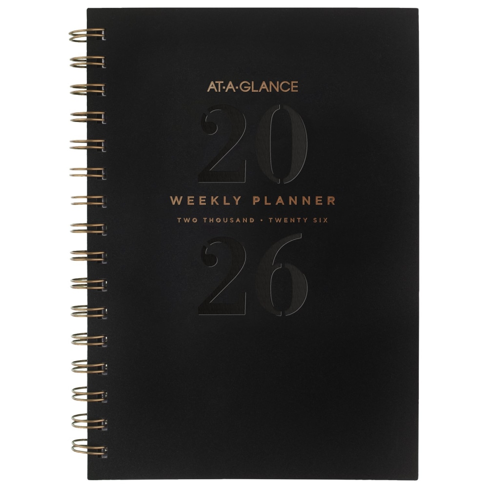 AT-A-GLANCE® Signature Lite 2026 Weekly Monthly Planner, Black,