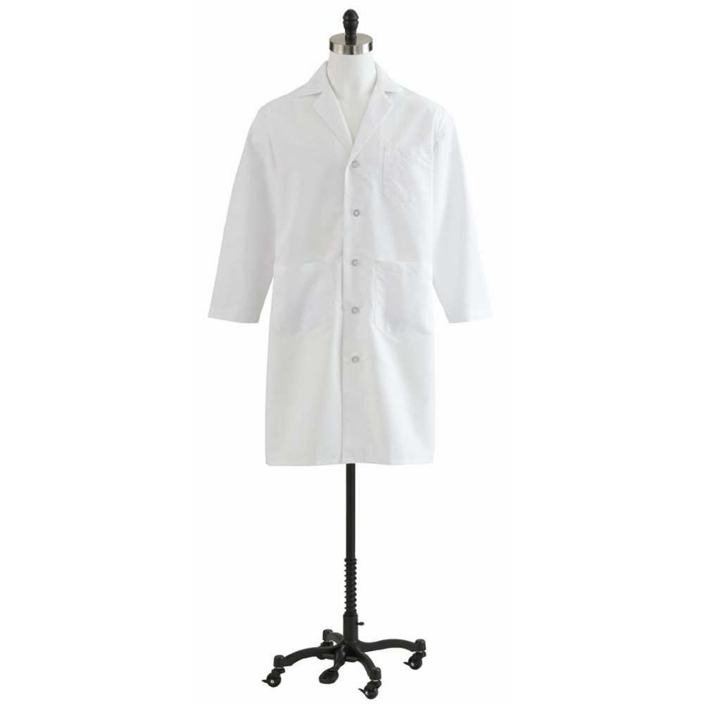 Medline Men&#x27;s Full-Length Lab Coat, Size 54, White
