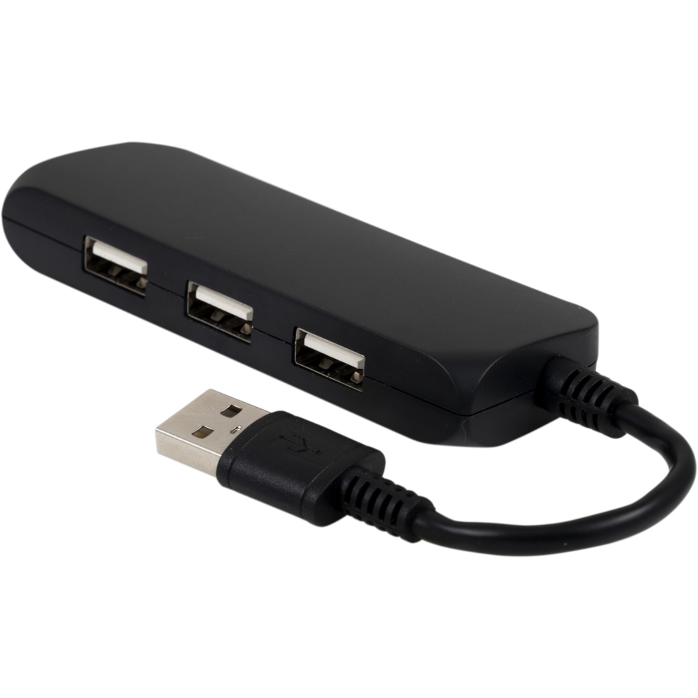 Ativa® 4-Port USB 2.0 Hub, Black, 41512