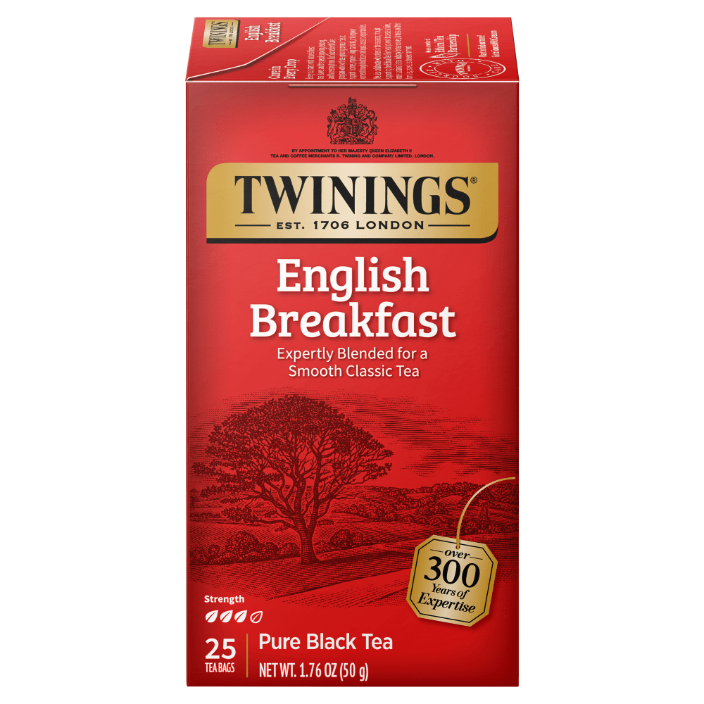 Twinings® English Breakfast Tea Bags, 25/Box