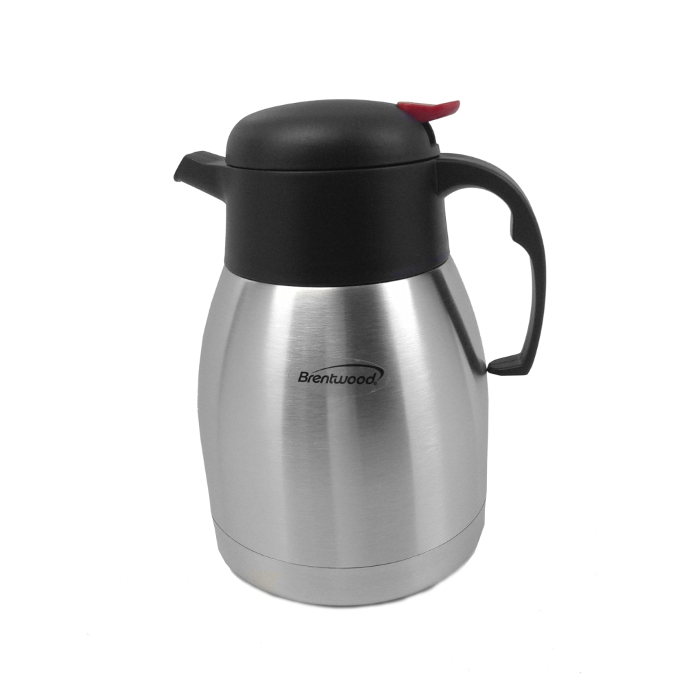 Brentwood 1.2-Liter Vacuum Stainless Steel Coffee Pot, 9”H