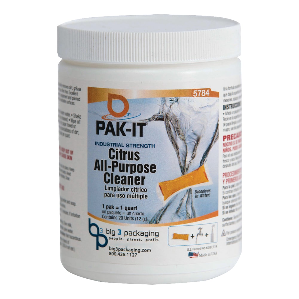 Big 3 Packaging PAK-IT All-Purpose Cleaner, Citrus Scent,