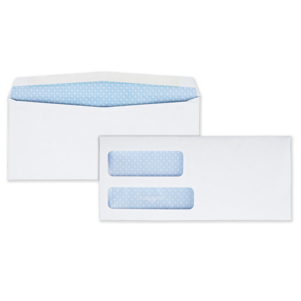 Quality Park® #8 5/8 Double-Window Envelopes, Left Windows