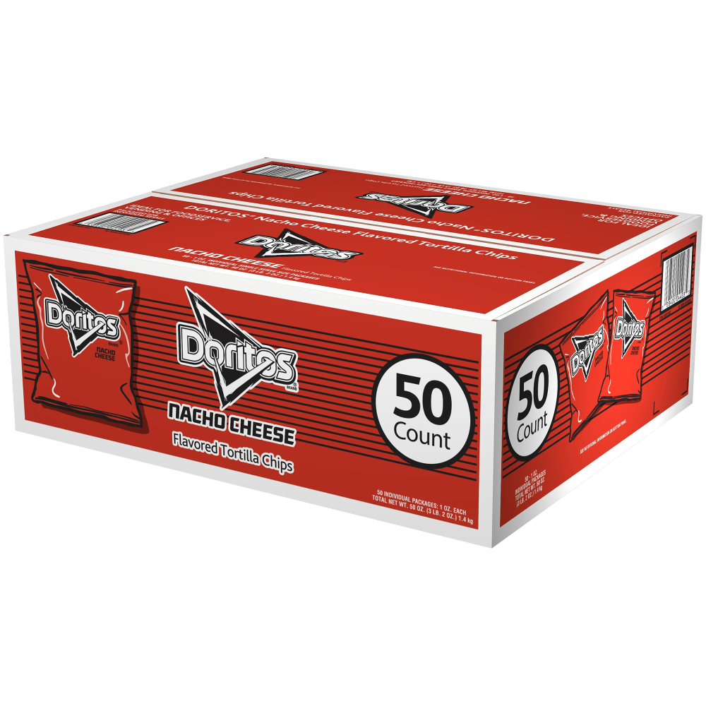 Doritos Nacho Cheese Chips Bags, 1 Oz, Box