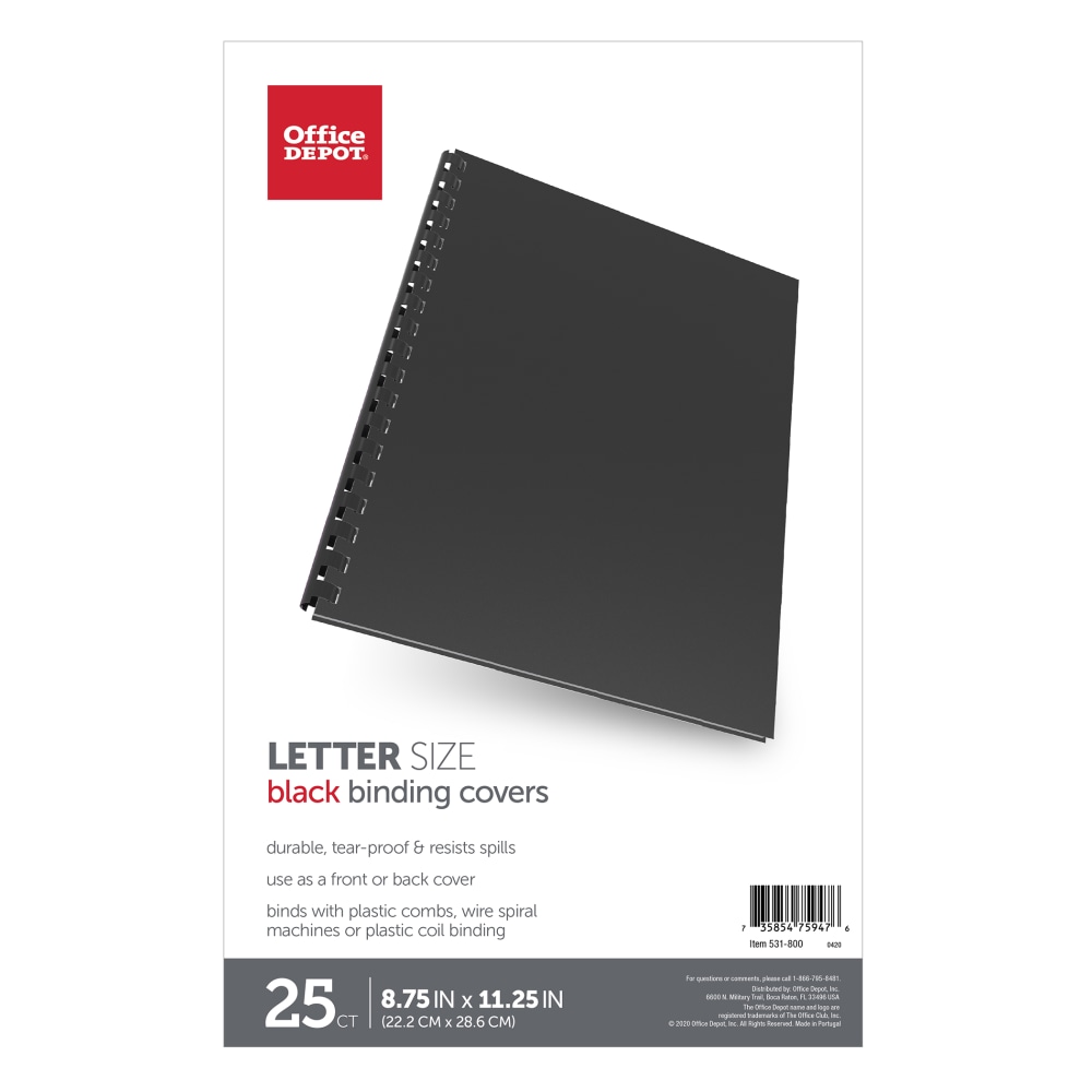 Office Depot® Brand Binding Backs, 8 3/4" x