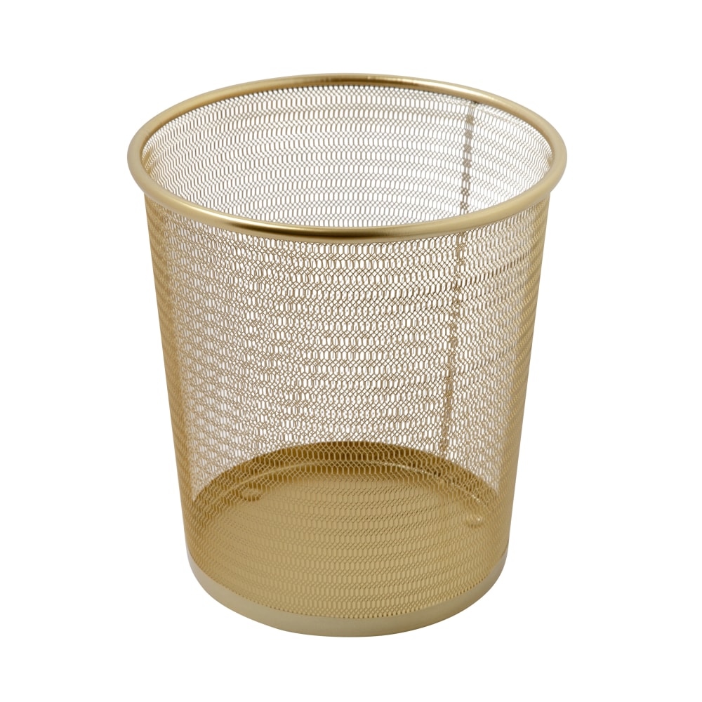 Martha Stewart Ryder Mesh Metal Trash Can, 4.5