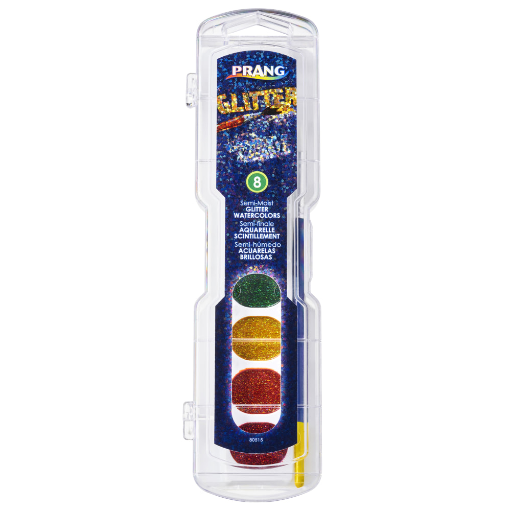 Prang® Washable Glitter Watercolor Paint, Set Of 8