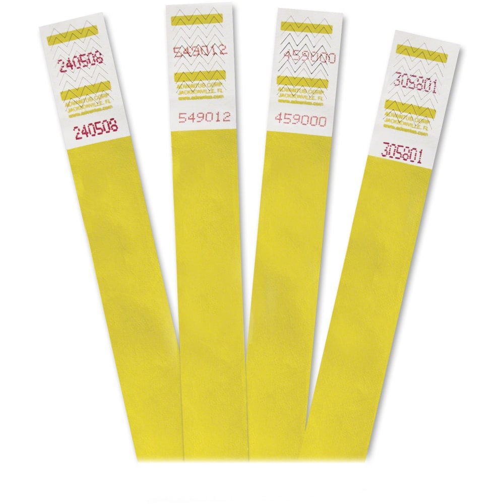 Advantus Tyvek Colored Wrist Bands, 3/4" x 10",