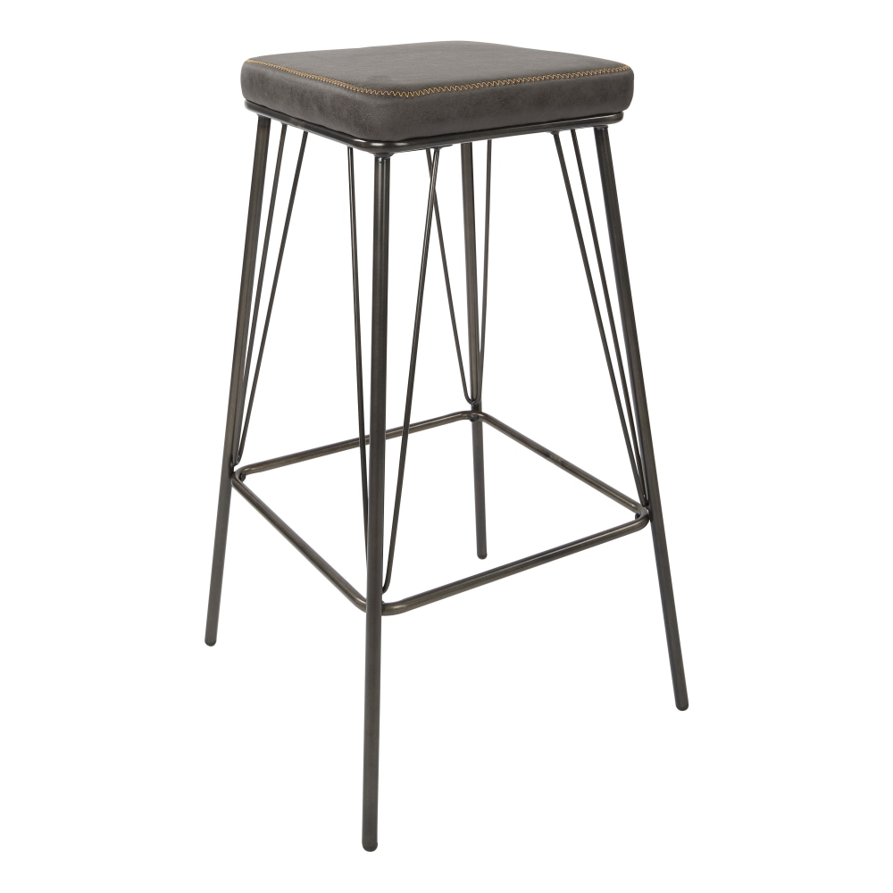 Ave Six Mayson 30"H Polyester Barstools, Charcoal/Gunmetal,