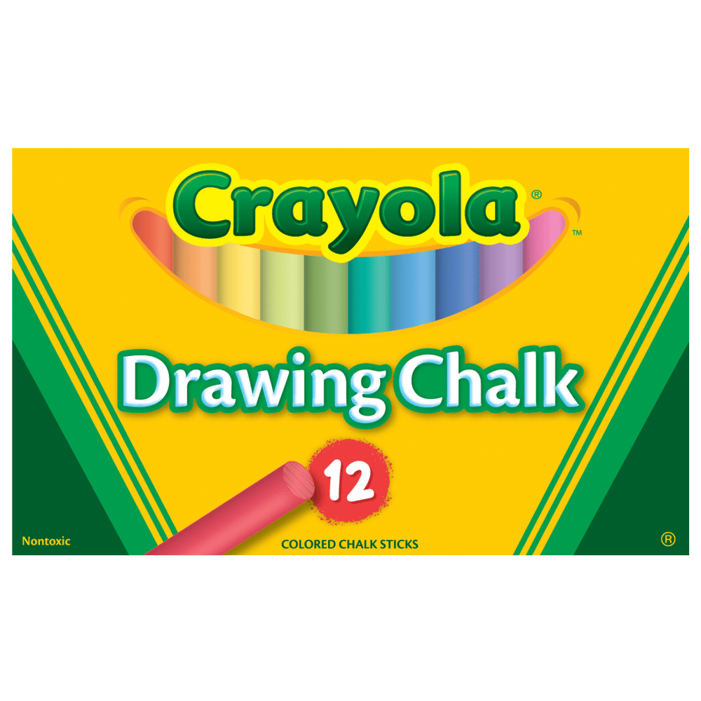 Crayola® Drawing Chalk, Assorted Colors, Box Of 12