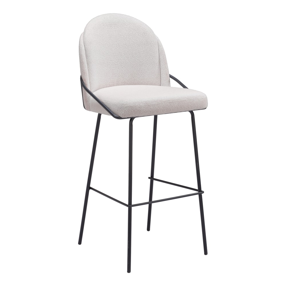 Zuo Jambi Barstools, Ivory, Set Of 2 Barstools