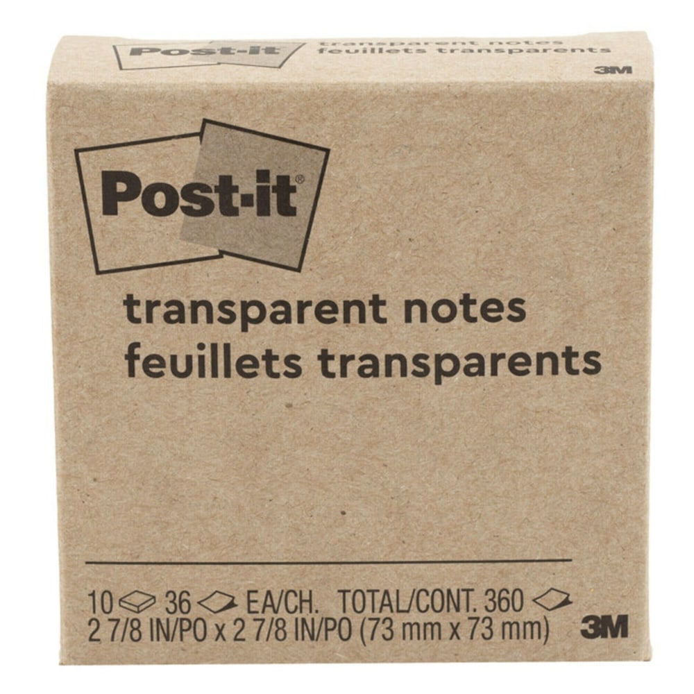 Post-it® Transparent Notes, 2.8 in. x 2 .8