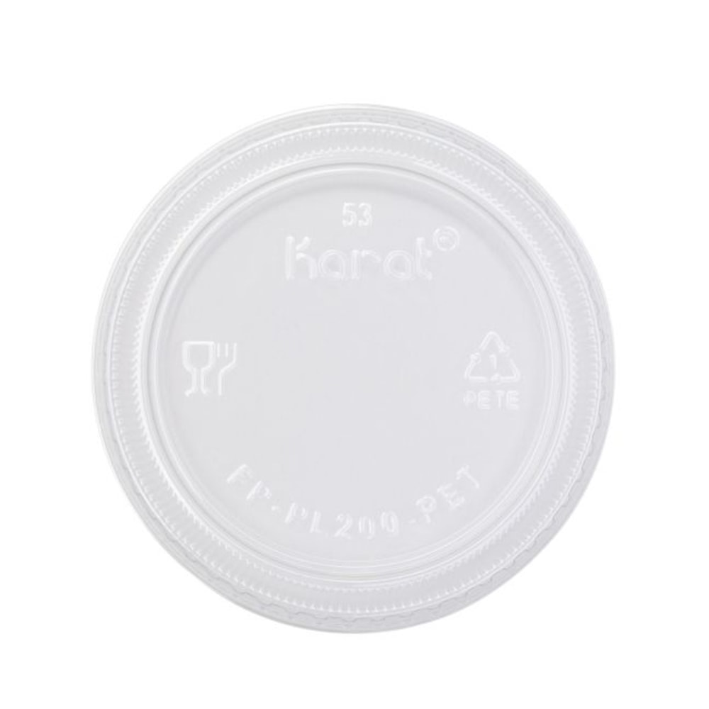 Karat Plastic Lids For 2 Oz Portion Cups,