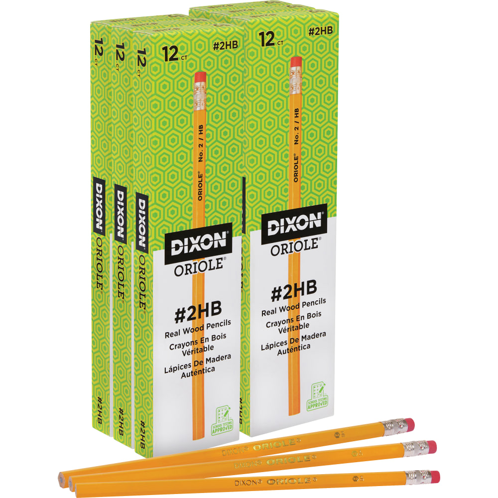 Dixon® Oriole Pencils, No. 2 HB Lead, Medium