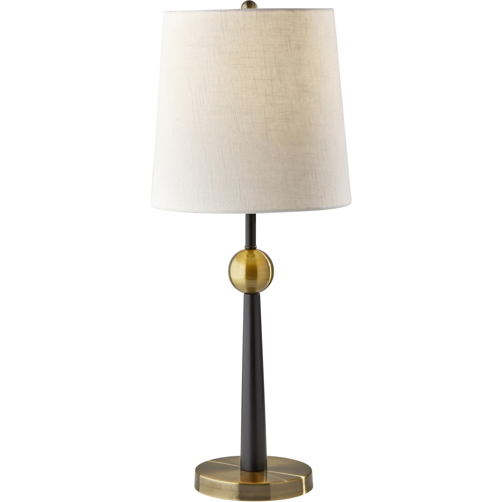 Adesso® Francis Table Lamp, 29"H, Off-White Shade/Black