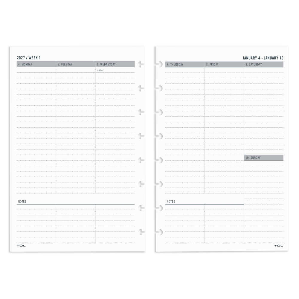 2027 TUL® Weekly Planner Refill Pages Set, Junior
