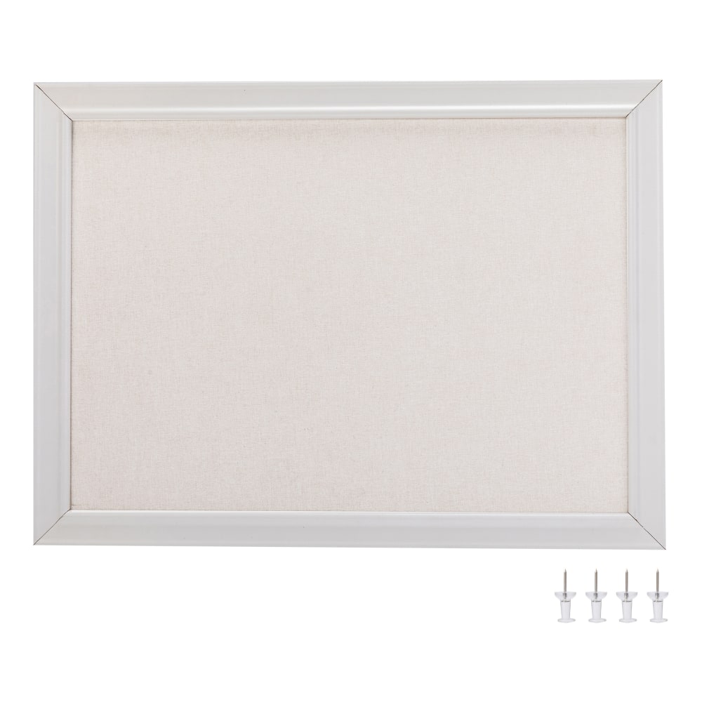 Realspace™ Linen Bulletin Board, 17" x 23", Wooden